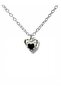 Heart Cut Black Stone Unisex Necklace – Symbol of Elegance and Mystery