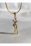 Stainless Steel Hugging Couple Unisex Boxed Lover Necklace 316L - 2