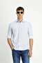 Long Sleeve Slim Fit Slim Fit Patterned Sports Cotton Shirt