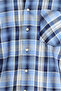 Short Sleeve Regular Fit Plaid Sport Button Collar Cotton Pocketed Shirt - 5