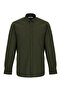 Long Sleeve Regular Fit Buttoned Collar Sporty Cotton Breathable Linen Look Shirt - 4