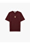 Cat Embroidery Detailed Comfortable Fit Short Sleeve Crew Neck T-Shirt - 5