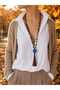 Tibetan Syriac Stone and Natural Stone Detailed Long Necklace – Handmade Design with Silk Tassels