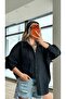 Black Off-Shoulder Tencel Shirt - 4