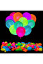 as shown MULTI 12pcs Neon Glow Balloons Reusable Glow in the Dark Baloon Neon Glow Party Balloon 6 C - 8