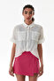 Basic Body Detailed Double Pocket Crop Shirt - 8