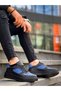 Kb-X8 Kuback Black Skin Blue Suede Detailed Black High Sole Casual Sports Shoes