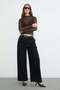 Buy Belt Li Pleated High Waist Pants - 3