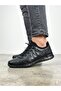 Men's Black Genuine Leather Orthopedic Sole Casual Shoes