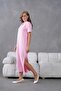 Polo Collar Short Sleeve Slit Relaxed Jersey Dress - 2