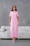 Polo Collar Short Sleeve Slit Relaxed Jersey Dress - 4