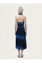 Batik Desenli Midi Elbise - 4