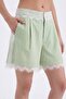 Women's Lace Detailed Lined Woven Fabric Design Shorts - 4
