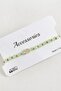 Heart Crystal Macrame Rope Bracelet - Green - 3