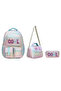 Licensed Quality 1St Class Imported Material Cool Colorful Lettering Primary School Backpack, Thermal Lunch Bag and Pen Holder Triple Set - 2