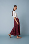 Cotton Long Skirt with Lace Detail - 4