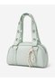 Women's Mint Green Baguette Bag with Zipper Ring Detail, Stylish Daily Shoulder and Hand Bag - 2