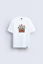 Vintage Printed Crew Neck White T-Shirt