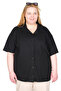 Mode XL Real Big Size Women's Shirt Apas Collar K.Sleeve U26380 Black