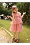 Girls Heart Print Ruffled Sleeveless Dress - 6