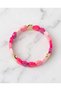 Lovessa Gold Layered Heart Porcelain Plated Elastic Bracelet - 4