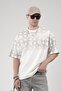 Oversize Logo Printed Crew Neck Basic T-Shirt