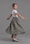 Girl's Full Length Hijab Skirt, Embroidered Cotton Skirt with Elastic Waist, Ages 7-14 - 3