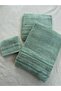 Water Green 3-Piece Cotton Towel Set – Bath & Hand & Face Towel Set – Soft Textured Dowry Set - Gift