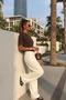 Women's Casual Slim Basic Coffee Blouse - 3