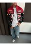 Vintage Embroidered Bomber Jacket Oversized Unisex