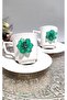 Kirli nova® green flower 2-piece porcelain cup set