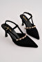 Spr-3627 Stiletto Heel Stone Detailed Slippers