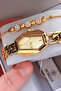 Premium Rectangular Women's Wristwatch Steel Band Japanese Mechanism Gift with Special Box Hmby2061C1 - 2