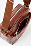 Women's Fulya Taba 4-Compartment Adjustable Strap Zipper Closure Handbag and Shoulder Bag - 4