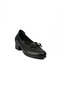 70 - 1 Black Leather Low Heeled Casual Women's Shoes
