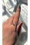 Women's Silver Color Stone Leaf Ring