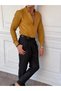 Comfortable Fit Collar Slit Detailed Linen Shirt - 3