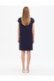 Navy Blue A-Line Knitwear Dress 50324020-Vr033 - 4
