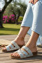 Women's Summer Slippers Stone Embroidered Double Strap Comfortable Orthopedic Daily Slippers - 3