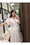 Women’s Premium Linen Button-Down Midi Dress - Breathable Short Sleeve A-Line Summer Dress with Cinched Waist - 5