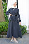 Anthracite Patterned Modal Shirt and Skirt Set