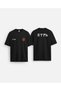 Turkish Bozkurt Turkish Flag Printed Crew Neck Black Double-Sided Unisex T-Shirt T-Shirt
