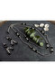 Non-Tarnish Black Crystal Bead and Double Chain Detailed Necklace and Earring Set - 2