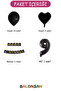 Happy Birthday Black Gold Balloon Set -9- - 2