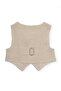 Boy's Linen Look V-Neck Buttoned Vest 2-8 Years Beige - 2