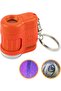 MicroMini 20x LED Lighted Pocket Microscope with Built-In UV and LED Flashlight - Orange, Med