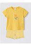 Lcw Babyyellow Floral Printed Baby Girl T-Shirt and Shorts Set - 2