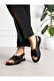 Orvessa Black Genuine Leather Women's Sandals - 4