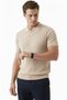 Beige Polo Collar Knitwear T-Shirt Comfortable Fit Men's Knitwear T-Shirt 2608108 - 4