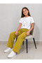 50905-26 Girls' Wide-Leg Pants and Printed White T-Shirt Set Comfortable Casual Summer Outfit - 4
